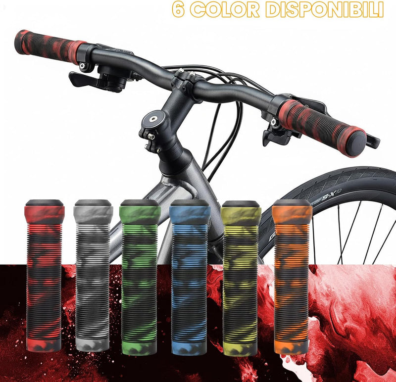 Chargez l'image dans la visionneuse de la galerie, Ergonomische fietshandvatten 20-22 mm met einddoppen

