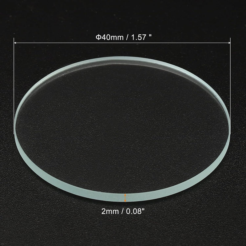 Load image into Gallery viewer, Zaklamp glazen lenzen 50 x 2 mm 2 stuks transparant – gehard glas – LED zaklamp onderdelen
