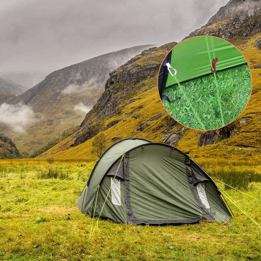 KAHEIGN 10 Stuks Reflecterende Tent Scheerlijnen, 4mm Lichtgewicht Kampeertent Scheerlijnen 4M Lang Scheertouw met Spanningsversteller voor Outdoor Kamperen Wandelen Luifeltenten Winddicht