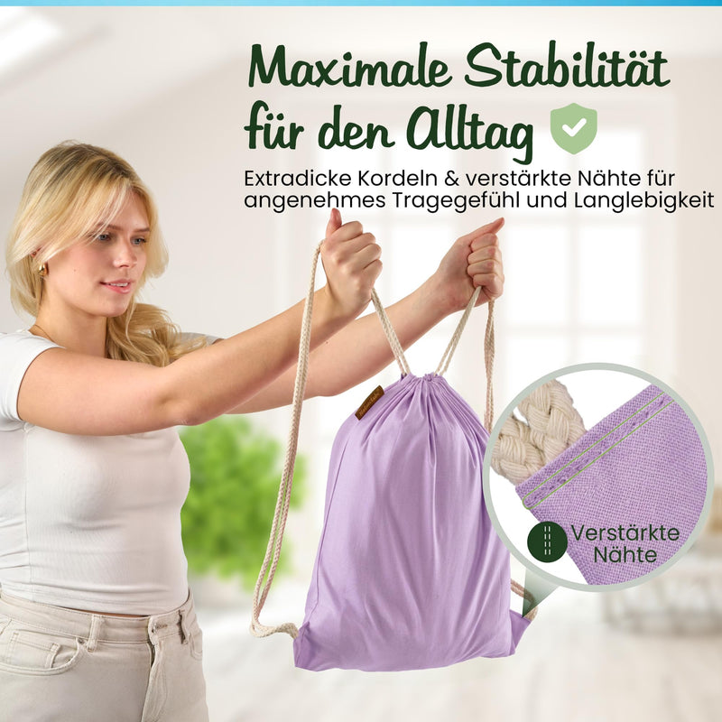 Chargez l'image dans la visionneuse de la galerie, Katoenen gymtas naturel met trekkoord 140 g/m² – sporttas – rugzak
