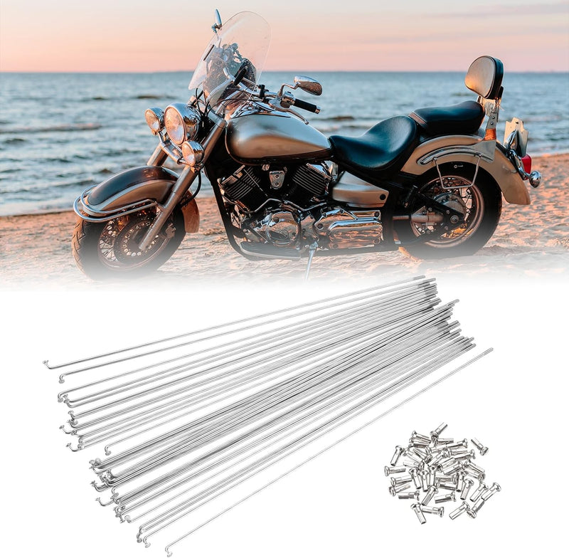Chargez l'image dans la visionneuse de la galerie, Fietsspaken 36 stuks 14G 170 x 2 mm van roestvrij staal met messing nippels – J-bend spaken – fietsonderdelen
