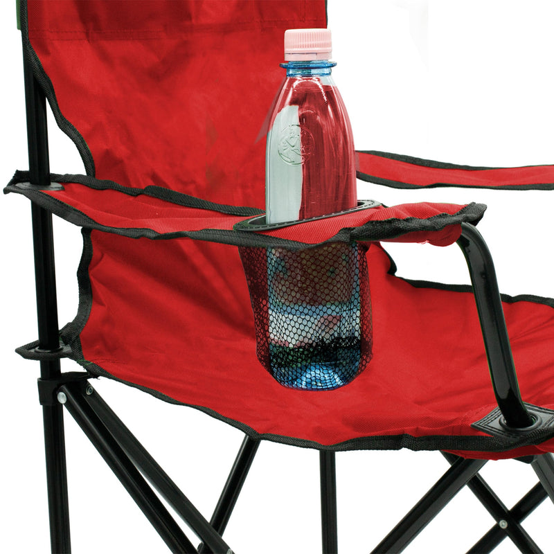 Laden Sie das Bild in Galerie -Viewer, Campingstoelen Opvouwbaar 2 Stuks met Bekerhouder tot 100 kg – Vouwstoel – Kampeerstoel
