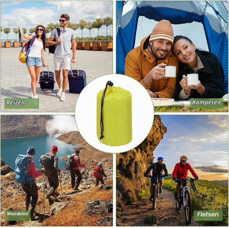 Załaduj obraz do przeglądarki galerii, Waterdichte opbergzakken 2 stuks 13 x 25 cm met trekkoord donkergrijs – stuff sacks – camping accessoires

