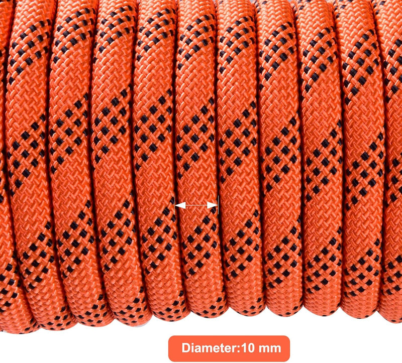 Chargez l'image dans la visionneuse de la galerie, Statisch outdoor touw 30 m x 10 mm – met 2 karabijnhaken voor camping en buitengebruik
