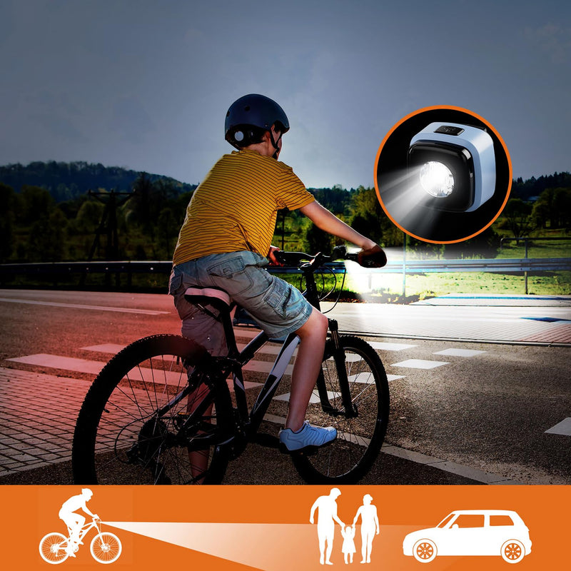 Laden Sie das Bild in Galerie -Viewer, Oplaadbaar fietsvoorlicht USB-C IPX5 waterbestendig met 3 lichtstanden – fietslamp – fietsverlichting
