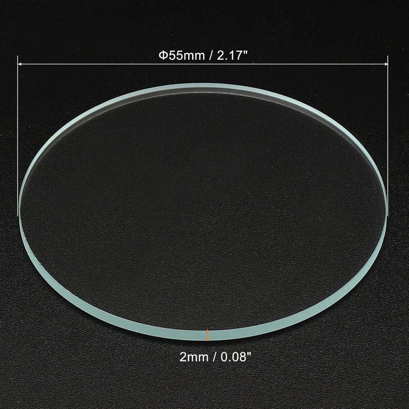 Load image into Gallery viewer, Zaklamp glazen lenzen 50 x 2 mm 2 stuks transparant – gehard glas – LED zaklamp onderdelen
