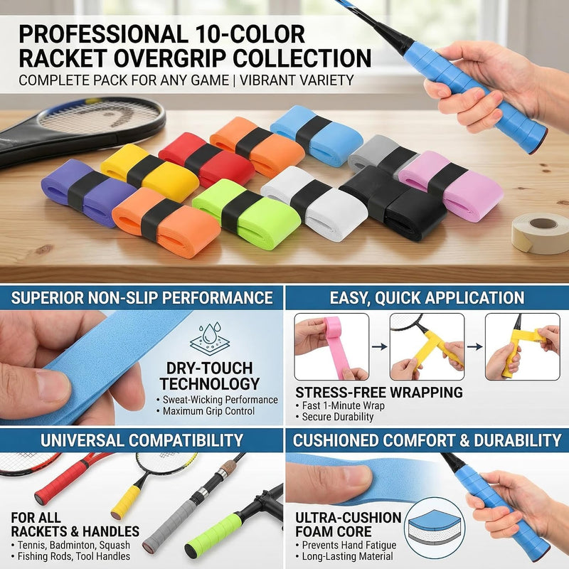 Laad afbeelding in Galerijviewer, Tennis gripband set 10 stuks multicolor
