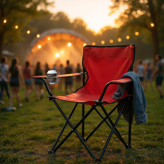 Campingstoelen Opvouwbaar 2 Stuks met Bekerhouder tot 100 kg – Vouwstoel – Kampeerstoel