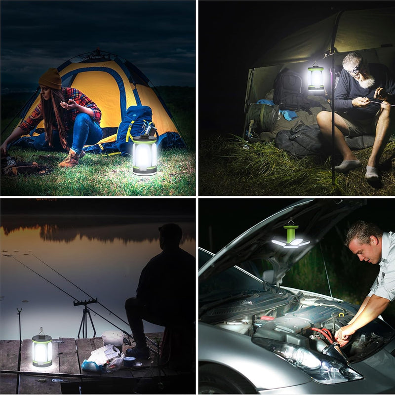 Laad afbeelding in Galerijviewer, Blukar Campinglantaarn Oplaadbaar, Campingverlichting Lamp - 7 Lichtstanden 60 LED Ultraheldere LED-Tentlamp 10+ Uur Batterijduur voor Kamperen, Noodgevallen, Vissen, Wandelen enz.
