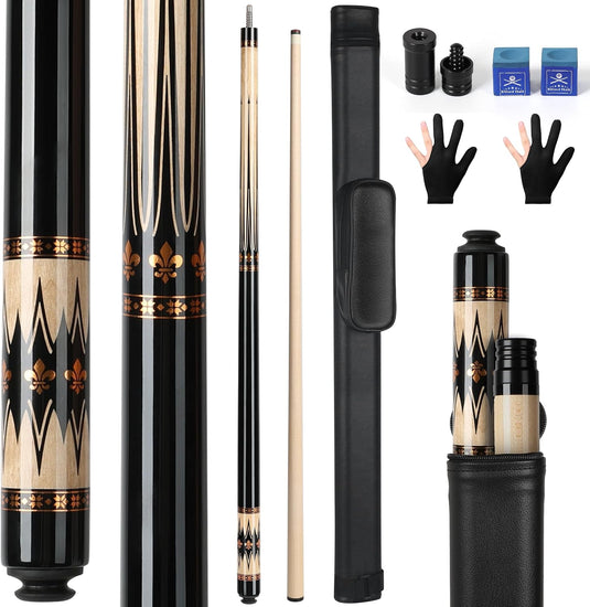 Professionele Biljartkeu 147,7 cm – Canadese Esdoorn Pool Cue met Etui