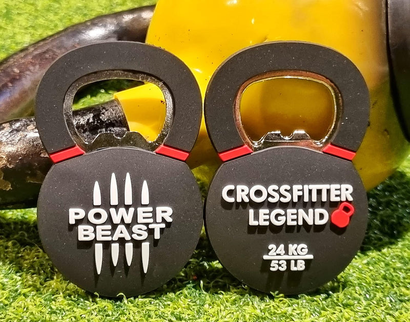 Load image into Gallery viewer, Bieropener Kettlebell, Flesopener Crossfit, flessenopener Kettlebell. Handschoenen voor Crossfit, Polsverbanden, Tape Crossfit.
