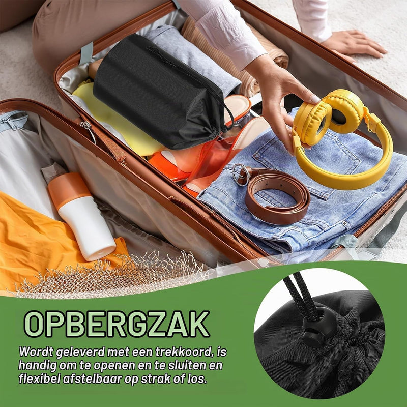 Załaduj obraz do przeglądarki galerii, Waterdichte opbergzakken 2 stuks 13 x 25 cm met trekkoord donkergrijs – stuff sacks – camping accessoires
