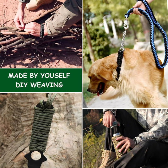 Paracord touw 4 stuks – 4 mm x 10 m – 9-kern nylon koord voor camping, wandelen, handwerken en outdoor – 4 kleuren