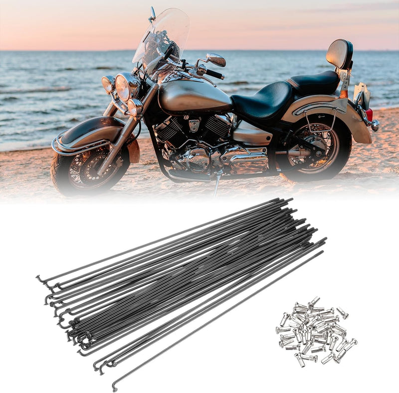 Chargez l'image dans la visionneuse de la galerie, Fietsspaken 36 stuks 14G 170 x 2 mm van roestvrij staal met messing nippels – J-bend spaken – fietsonderdelen
