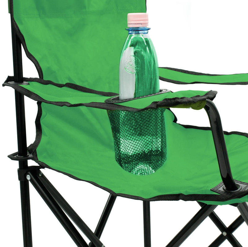 Laden Sie das Bild in Galerie -Viewer, Campingstoelen Opvouwbaar 2 Stuks met Bekerhouder tot 100 kg – Vouwstoel – Kampeerstoel

