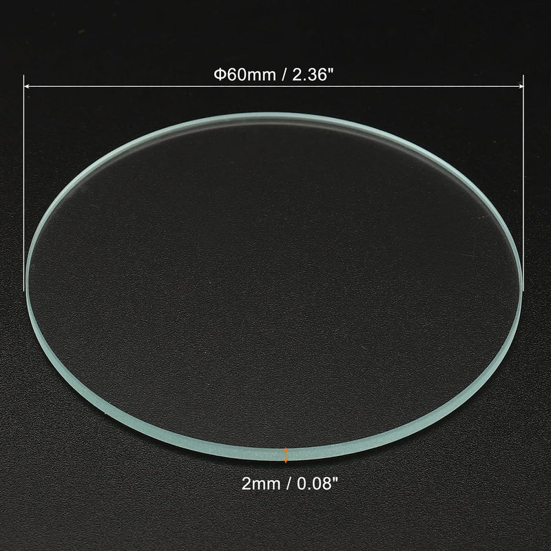 Load image into Gallery viewer, Zaklamp glazen lenzen 50 x 2 mm 2 stuks transparant – gehard glas – LED zaklamp onderdelen
