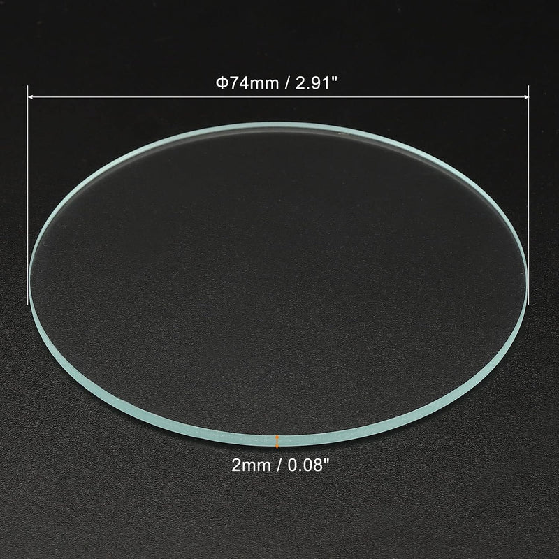 Load image into Gallery viewer, Zaklamp glazen lenzen 50 x 2 mm 2 stuks transparant – gehard glas – LED zaklamp onderdelen
