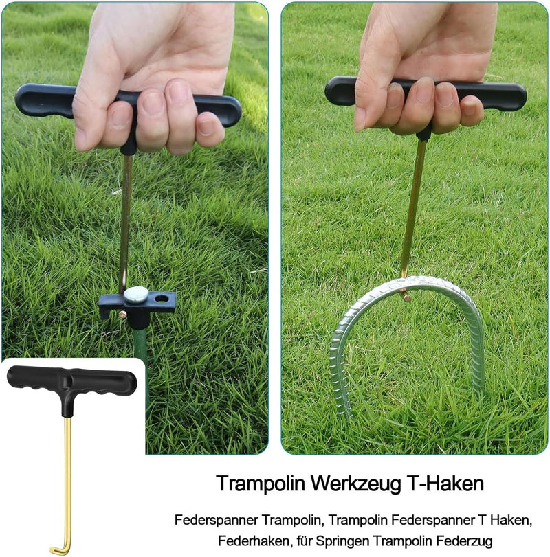 Carica immagine in Galleria Viewer, Trampoline veertrekkers 2 stuks met ergonomische T-handgreep – veerspanner – trampoline gereedschap
