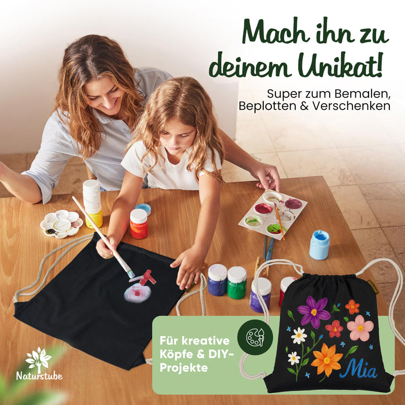 Chargez l'image dans la visionneuse de la galerie, Katoenen gymtas naturel met trekkoord 140 g/m² – sporttas – rugzak
