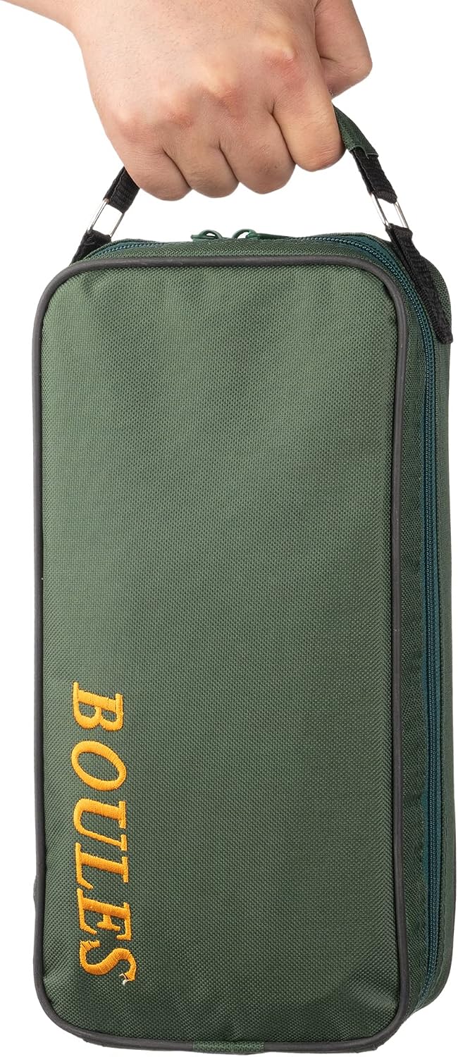 Charger l’image dans la visionneuse de galerie, Sac de transport pour jeu de boules, pour 8 boules, en nylon résistant à l’eau avec bandoulière réglable – sac de rangement pour pétanque – accessoires de boules
