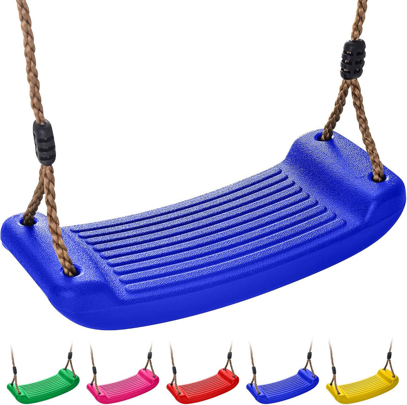Chargez l'image dans la visionneuse de la galerie, Kinderschommel met verstelbare touwen van stevig kunststof blauw – schommelzitje – speeltoestel accessoires
