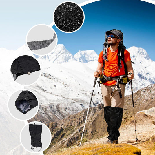 Wandelbeenkappen, 1 paar, waterdichte outdoor wandelbeenkappen, wandel-/fietsaccessoires, gamators voor mannen en vrouwen, outdoor wandelkleding - van TRIXES