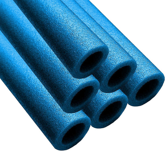 Trampoline stangbescherming 6 stuks 180 cm van PE-schuim blauw – schuimbuizen – trampoline accessoires
