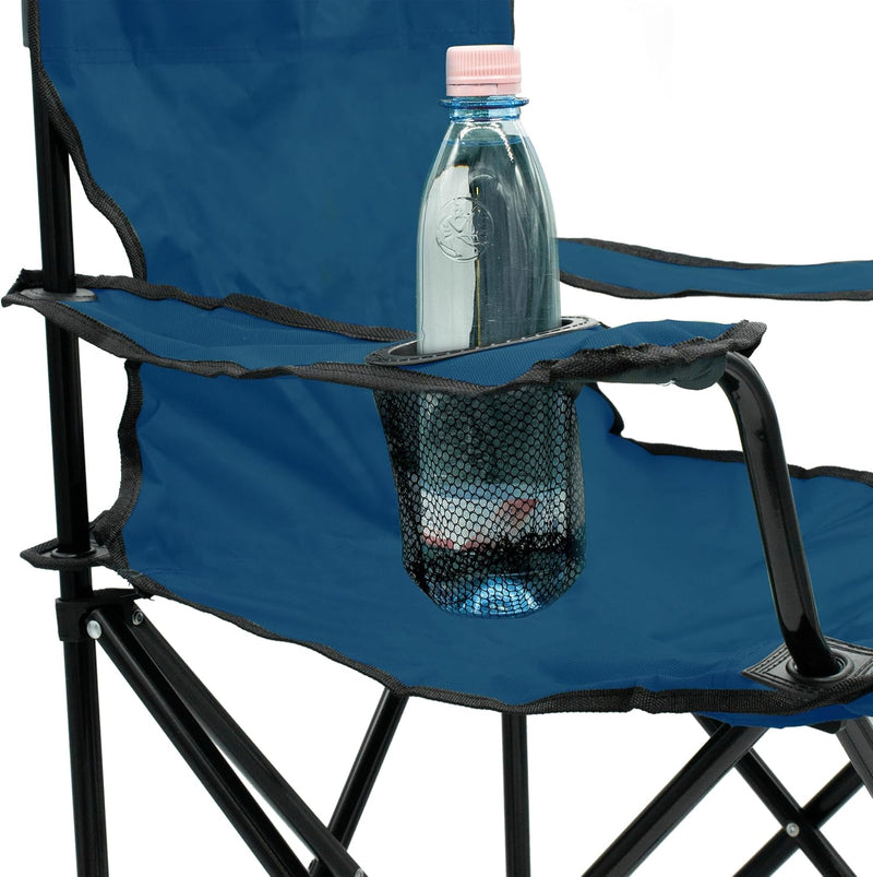 Laden Sie das Bild in Galerie -Viewer, Campingstoelen Opvouwbaar 2 Stuks met Bekerhouder tot 100 kg – Vouwstoel – Kampeerstoel
