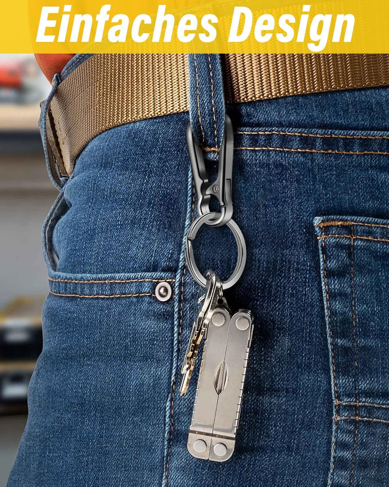 Laad afbeelding in Galerijviewer, Karabiner Sleutelhangers 3 Stuks met Sleutelring 4,7 cm – Sleutelhanger – Karabijnhaak
