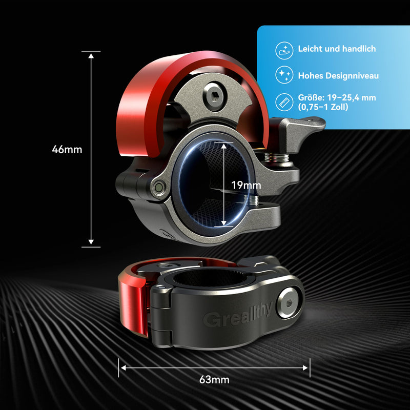Load image into Gallery viewer, Fietsklingel voor stuur 19-25,4 mm luid en waterbestendig blauw – fietsbel – fietsklingel
