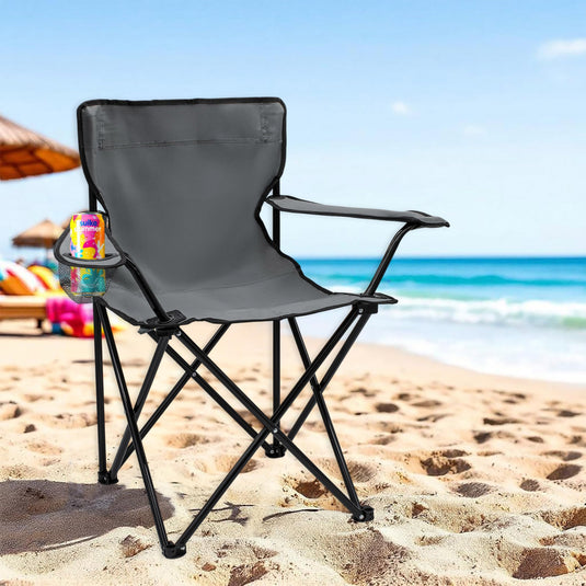 Campingstoelen Opvouwbaar 2 Stuks met Bekerhouder tot 100 kg – Vouwstoel – Kampeerstoel