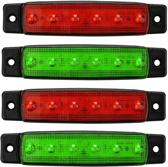 LED Navigation Lights - Stern & Bow Kayak Lights for Pontoon, Skeeter, Power Boat & Skiff (Pack of 4, 12V)