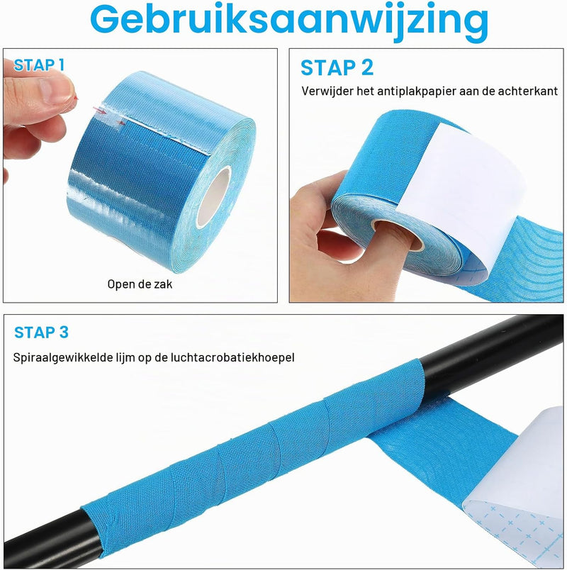 Load image into Gallery viewer, Antislip katoenen sporttape 5 m x 5 cm (1 rol) - Zelfklevende gripband &amp; sporttaping - Griptape tennisracket &amp; aerial hoop
