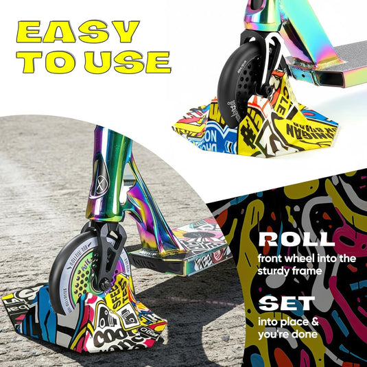 Universele Scooter Stand, Universele Stepstandaard voor Wielen van 95 mm tot 125 mm, Extra Stabiele Standaard, Stepstandaard voor Pro Freestyle Scooter, Stuntstep
