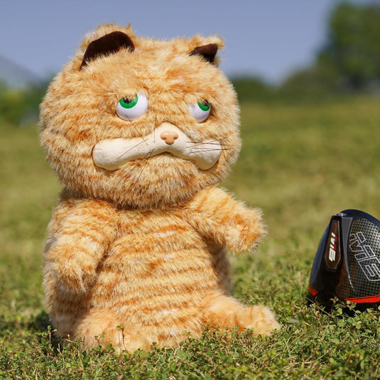 Pluche golfclub beschermhoes met grappig kattenontwerp voor drivers tot 460cc – katten headcover – golfcadeau