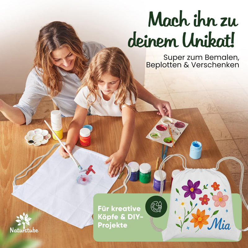 Chargez l'image dans la visionneuse de la galerie, Katoenen gymtas naturel met trekkoord 140 g/m² – sporttas – rugzak

