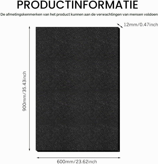 Tapis de fléchettes autocollant de 60 x 90 cm en feutre polyester de 12 mm d’épaisseur pour protéger le mur derrière les cibles - revêtement mural pour fléchettes - accessoires de fléchettes