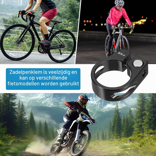 Fiets zadelpenklem 34,9 mm (2 stuks) - Aluminium zitbuis klem - Zadelpen klem mountainbike & racefiets