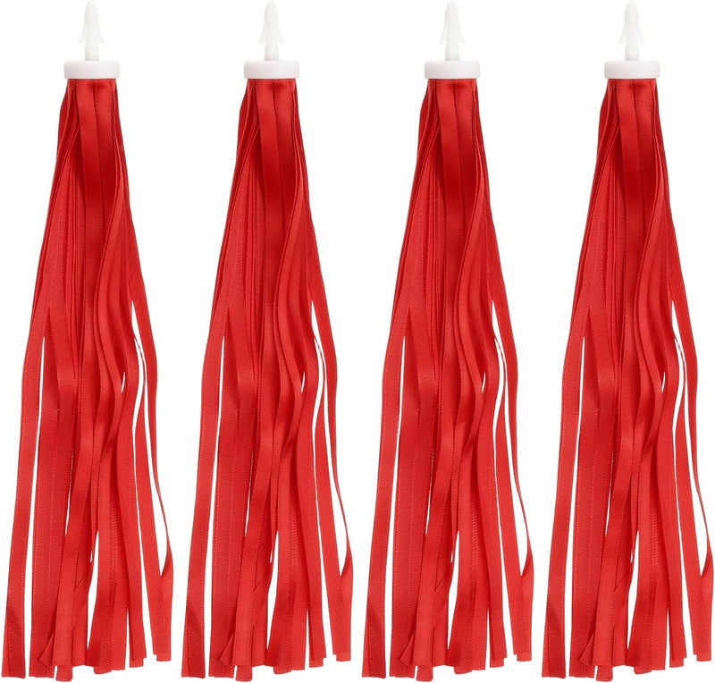 Chargez l'image dans la visionneuse de la galerie, Décoration de guidon de vélo avec rubans flottants, 2 paires, 25 cm – décoration de poignées – accessoires de vélo pour enfants et trottinettes
