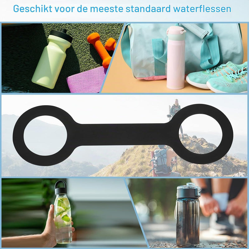 Laden Sie das Bild in Galerie -Viewer, Siliconen waterfles draaggreep (2 stuks) - Antislip fleshouder riem - Fles draagriem 500-1000 ml
