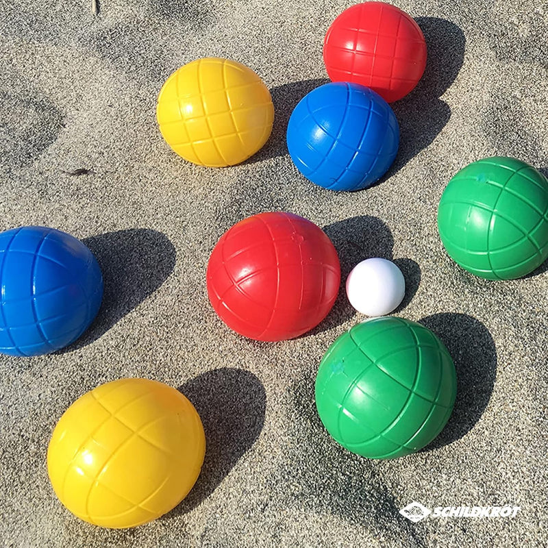 Laad afbeelding in Galerijviewer, Schildköt Fun Boccia set, 4x 2 kunststof bollen, 1x doelkogel, in hersluitbare draagtas, 970009
