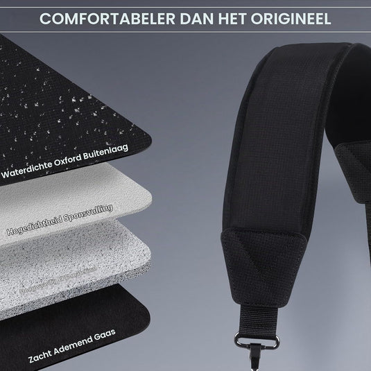 Verstelbare golftas schouderriem met gewatteerde draagband en metalen clips – draagriem – golftas accessoires
