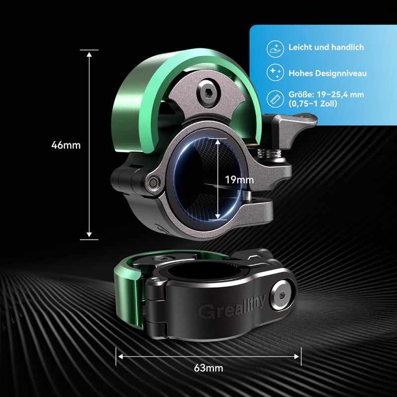 Load image into Gallery viewer, Fietsklingel voor stuur 19-25,4 mm luid en waterbestendig blauw – fietsbel – fietsklingel
