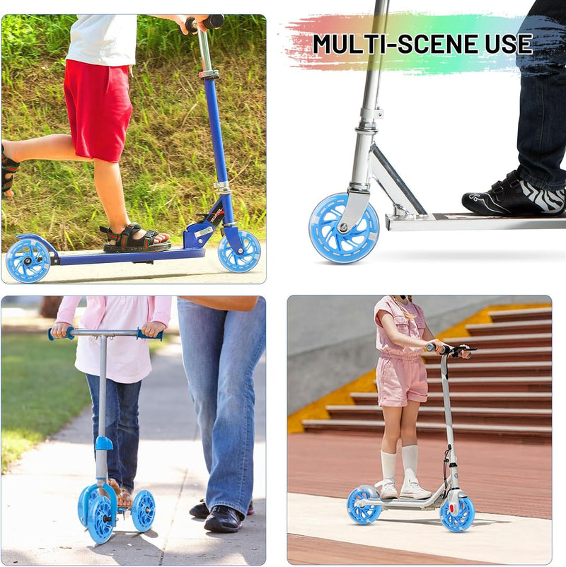 Load image into Gallery viewer, DBREAKS Lichtgevende stuntstep, wielen met ledverlichting, 100 mm, ABEC, 9 kogellagers, hardheid 88A, geschikt voor alle scooters (zwart)
