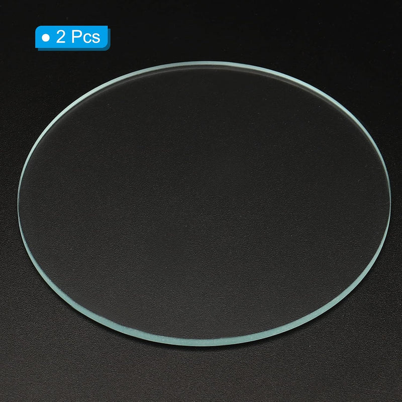 Load image into Gallery viewer, Zaklamp glazen lenzen 50 x 2 mm 2 stuks transparant – gehard glas – LED zaklamp onderdelen
