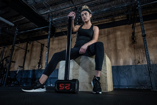 Tribe WOD 25lb Sledge Hammer Odin Steel Mace Bell for Strength Training - Heavy Mace Weight Training Equipment for Men and Women - Adjustable Weight Macebell for Functional Workouts and Conditioning