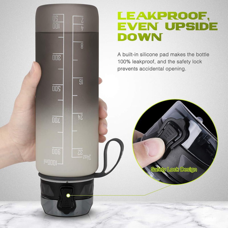 Laden Sie das Bild in Galerie -Viewer, Drinkfles 1 liter BPA-vrij met antislip grip en lekvrije sluiting – waterfles – sportfles
