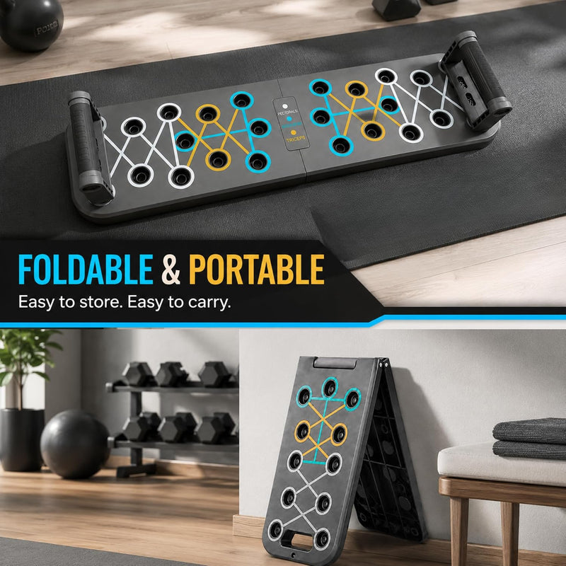 Load image into Gallery viewer, Opvouwbaar push-up board met handgrepen 14-in-1
