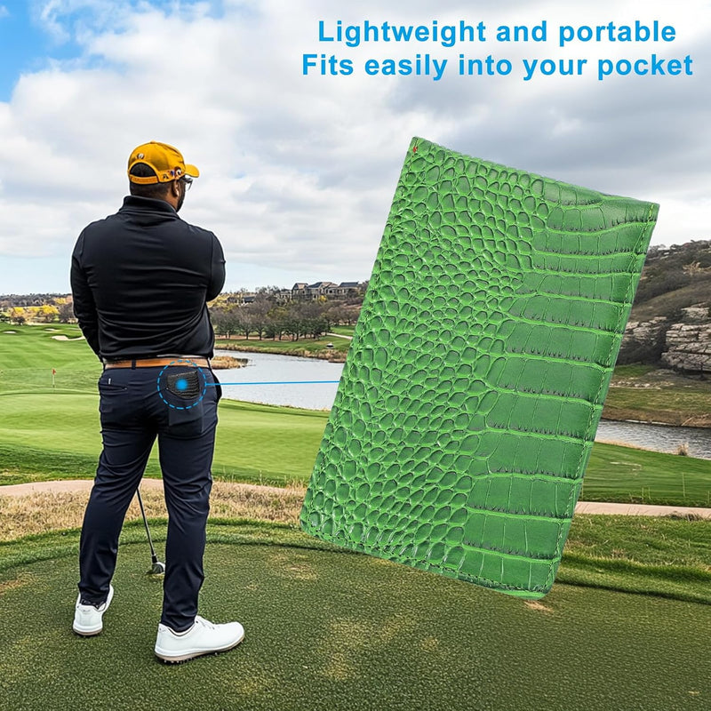 Laden Sie das Bild in Galerie -Viewer, Golf-Scorekartenhalter 18 x 11 cm aus schwarzem PU-Leder – Scorekartenhalter – Golfzubehör
