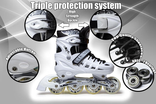 Adjustuble Rolschaatsen met oplichtende wielen voor kinderen en volwassenen - Kids Inline Roller laarzen met opbergtas voor peuters, rolschaatsen voor meisjes, jongens, professionals en